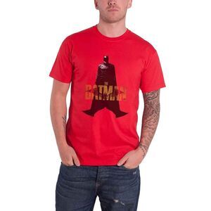 Batman Unisex Adult Text Cotton T-Shirt / Red